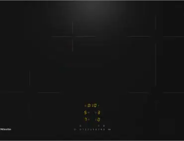 Miele Kochfeld mit integriertem Dunstabzug – schwarze Ausführung (Top-View)