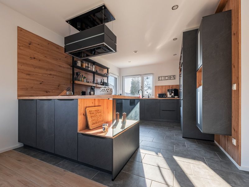 Küche grau modern Betonoptik