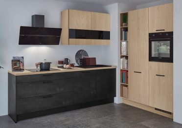 Nobilia Küchenblock Laser + Eiche Combo