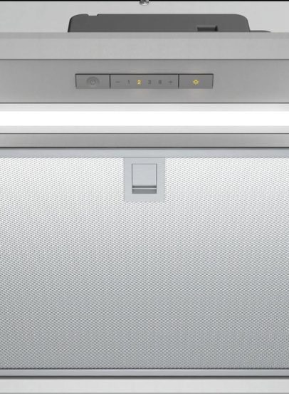 Miele Wandhaube Edelstahl – klassische Form (Frontansicht)