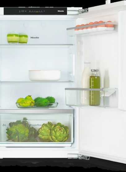 Miele Kühlschrank Innenraum – Fächer, Türablagen, LED-Licht (Detail)